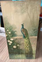 Oude poster met pauw uit 1911, Ophalen, Gebruikt, Rechthoekig Staand, Dier of Natuur