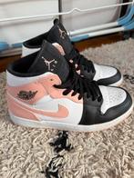 Nike Air Jordan Mid 1 White Artic Orange Black  Maat 40.5, Ophalen of Verzenden, Zo goed als nieuw, Schoenen