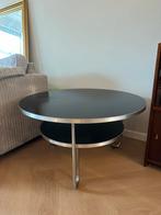 Bauhaus Art Deco Salontafel - Mauser Werke Stijl, Huis en Inrichting, Gebruikt, Rond, Metaal, Minder dan 50 cm