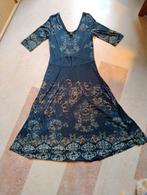 Desigual lange jurk maat L zwart met print 3/4 mouw, Overige typen, Zwart, Maat 42/44 (L), Nieuw