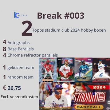 Topps Stadium Club 2024 break beschikbaar voor biedingen