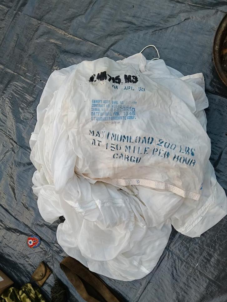 Originele US WW2 Parachute - Zeldzaam!, Verzamelen, Militaria | Algemeen, Overige soorten, Overige typen, Amerika, Ophalen of Verzenden