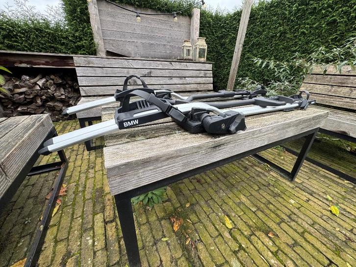 BMW/Thule ProRide 598 fietsendragers dak, Auto diversen, Fietsendragers, Dakdrager, Ophalen