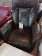 Zit en lig leren stoel, Ophalen of Verzenden, Gebruikt, Bruin, Twee