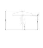 Zweefparasol, Tuin en Terras, Kantelbaar, Nieuw, Zweefparasol, 2 tot 3 meter