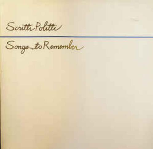LP Scritti Politti ‎– Songs To Remember perfecte staat, Cd's en Dvd's, Vinyl | Pop, Zo goed als nieuw, 1980 tot 2000, 12 inch