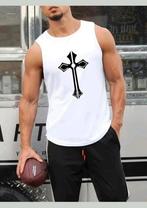 Nieuwe witte heren singlet maat M. Okselmaat 48 cm, Ophalen of Verzenden, Nieuw, Wit
