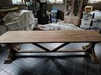 Mooie grote oude landelijke kloostertafel, Ophalen, Gebruikt, Vijf personen of meer, Landelijke