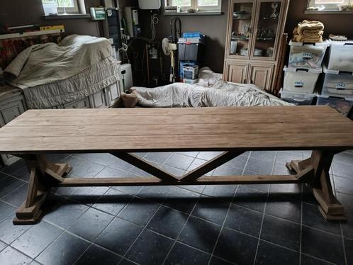 Mooie grote oude landelijke kloostertafel, Huis en Inrichting, Tafels | Eettafels, Gebruikt, Vijf personen of meer, Rechthoekig