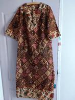 Lange jurk *Afrikaanse print*, Kleding | Dames, Maat 38/40 (M), Bruin, Ophalen of Verzenden, Gedragen