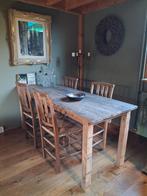 Antieke, landelijke eettafel, Ophalen, Gebruikt, 200 cm of meer, 50 tot 100 cm