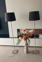 2 zwarte staande schemer lampen, Huis en Inrichting, Lampen | Vloerlampen, Ophalen of Verzenden, Zo goed als nieuw