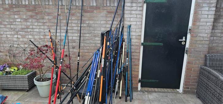 Zeer veel div soorten hengels en toebehoren, Watersport en Boten, Hengelsport | Algemeen, Gebruikt, Complete hengel, Ophalen of Verzenden