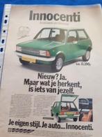 Innocenti Mini Bertone - originele advertentie NL A4, Ophalen of Verzenden, Zo goed als nieuw, Auto's