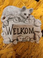 Welkomsbordje cement kat, Ophalen of Verzenden, Gebruikt