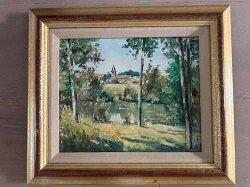 Olieverf schilderij op paneel van Pierre Bergeon, Antiek en Kunst, Kunst | Schilderijen | Klassiek, Ophalen of Verzenden