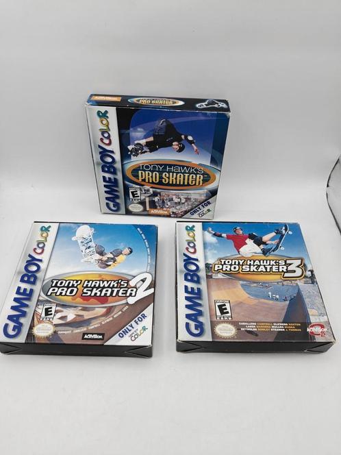 Tony Hawk Pro Skater 1, 2 en 3 CIB, Spelcomputers en Games, Games | Nintendo Game Boy, Zo goed als nieuw, Sport, 1 speler, Vanaf 3 jaar