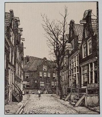 Prent De Driehoekstraat Amsterdam 1970 beschikbaar voor biedingen
