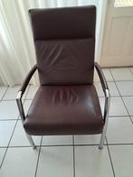 Leolux bordeaux rode leren fauteuil, Huis en Inrichting, Ophalen, Zo goed als nieuw, 50 tot 75 cm, Leer