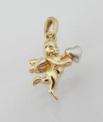 14 karaat Gouden Engel Engelbewaarder Gouden Hartje Hanger, Ophalen of Verzenden, Nieuw, Goud, Overige voorstellingen
