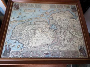 Tabula Frisia - Groningha - 1625 - Origineel - 54x63cm beschikbaar voor biedingen