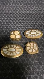 Mother of Pearl pillendoosjes met messing, Ophalen of Verzenden