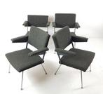 Setprijs Gispen 1264 | ploegstof stoelen eettafel groen, Gebruikt, Overige kleuren, ., Ophalen of Verzenden