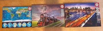 3 EDUCA legpuzzels van 1000, 2000 en 3000 stukjes beschikbaar voor biedingen