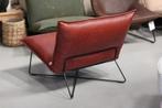 2 luxe fauteuils EARL Jess Design bruin cognac Luxor Tan, Huis en Inrichting, Fauteuils, Ophalen, Zo goed als nieuw, Metaal, 75 tot 100 cm