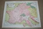 Antieke kaart - Frankrijk onder Napoleon I !!, Boeken, Atlassen en Landkaarten, Gelezen, Frankrijk, Ophalen of Verzenden