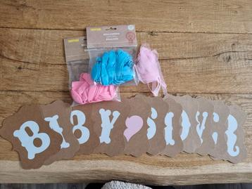 Babyshower jongen/meisje slinger + ballonnen  beschikbaar voor biedingen