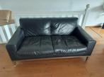 2-zits Minotti leren bank, Gebruikt, Tweepersoons, Ophalen of Verzenden, Modern