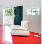 Prachtige wit leren fauteuil zgan, Ophalen, Design, 75 tot 100 cm, Zo goed als nieuw