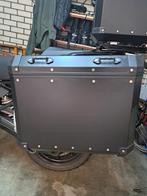 Kofferset 3 delig alluminium, met kofferrekhouder, Motoren, Accessoires | Koffers en Tassen, Zo goed als nieuw
