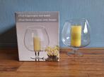 Decoratief Cognacglas met kaars, Overige materialen, 25 tot 50 cm, Ophalen of Verzenden, Zo goed als nieuw