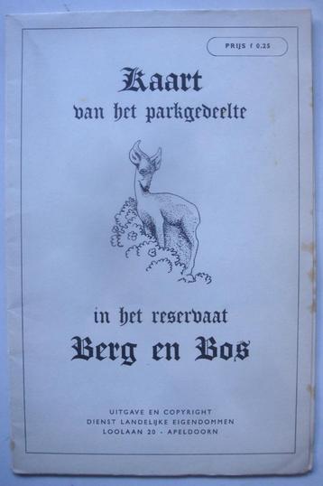 Oude kaart Berg en Bos Apeldoorn (telefoonnummer 4 cijfers!) beschikbaar voor biedingen