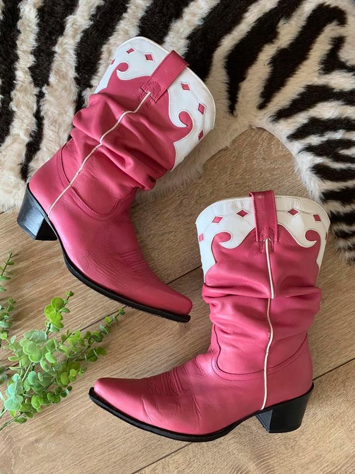 Buffalo cowboylaarzen 39 western boots bohemian laarzen, Kleding | Dames, Schoenen, Zo goed als nieuw, Hoge laarzen, Roze, Ophalen of Verzenden