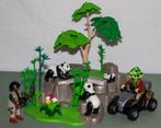 Playmobil Pandafamilie in bamboebos met quad en verzorgers., Kinderen en Baby's, Speelgoed | Playmobil, Complete set, Ophalen of Verzenden