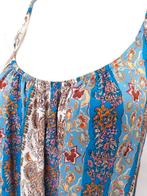 Lange wijde zomerjurk blauwe print maat (X)L, Kleding | Dames, Grote Maten, Blauw, Jurk, Ophalen of Verzenden, Zo goed als nieuw