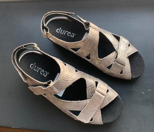 Durea sandalen maat 36,5.Wijdte H. Kleur taupe., Kleding | Dames, Schoenen, Nieuw, Sandalen of Muiltjes, Verzenden