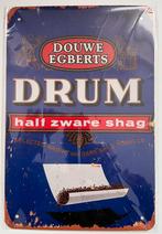 Douwe Egberts Drum half zware shag metalen reclamebord 20x30, Verzamelen, Ophalen of Verzenden, Zo goed als nieuw, Reclamebord