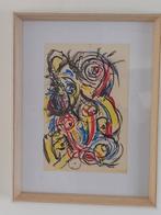 PRACHTIG ORIGINEEL VET KRIJT WERK VAN THEO WOLVECAMP, Ophalen of Verzenden