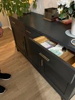 Dressoir zwart / grijs grenen, Ophalen, Zo goed als nieuw, 25 tot 50 cm, 100 tot 150 cm