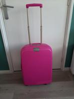Roze rolkoffer, Gebruikt, 50 tot 60 cm, Hard kunststof, Ophalen of Verzenden