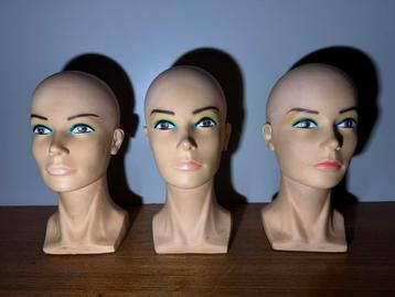 Vintage professionele opmaakhoofden kunststof.471 beschikbaar voor biedingen