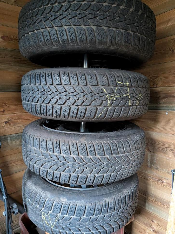 Winterbanden op stalen velg voor Citoen, Opel, Peugeot, Auto-onderdelen, Banden en Velgen, Banden en Velgen, Winterbanden, 16 inch
