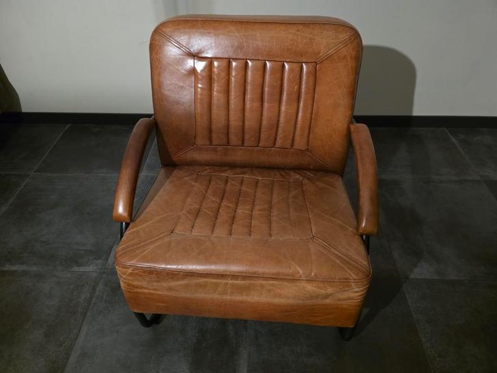 Riverdale Fauteuil in een mooie cognac kleur, Huis en Inrichting, Fauteuils, Zo goed als nieuw, 75 tot 100 cm, 75 tot 100 cm, Ophalen of Verzenden