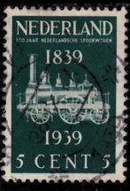 Jaar 1939 NVPH 325 # 100 Jaar spoorwegen in Nederland - Eers, Ophalen of Verzenden, T/m 1940, Gestempeld