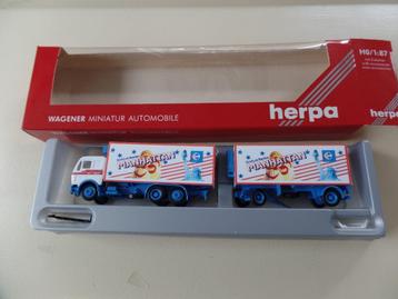 Mercedes vrachtwagen / aanhanger Scholler  (Herpa)  beschikbaar voor biedingen