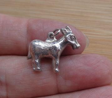 zilveren vintage bedel ezel [566] beschikbaar voor biedingen